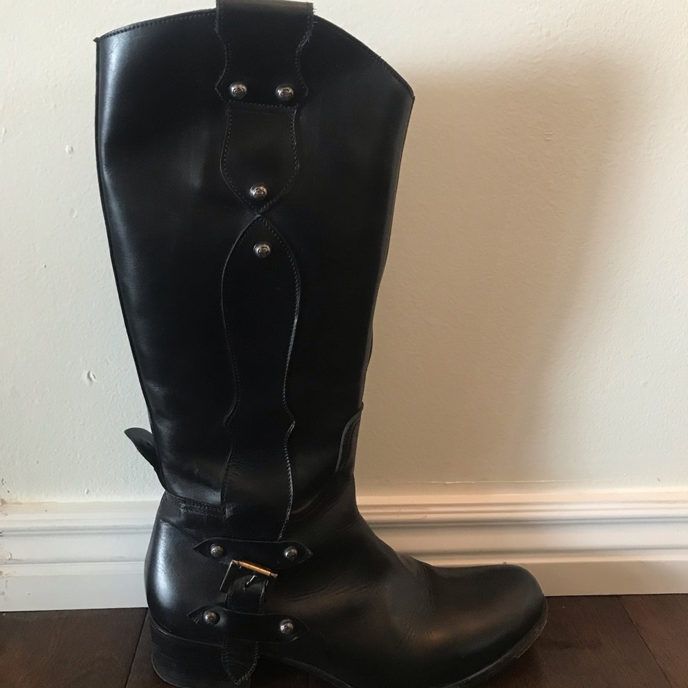 Taryn Rose Black Leather Boots size 39 1/2